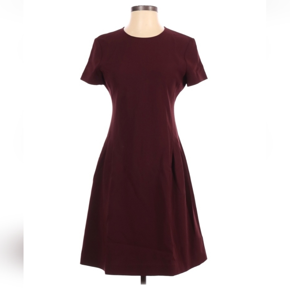 Theory Burgundy A-Line Dress